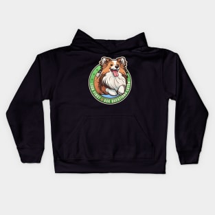 Lick First! Shetland Sheepdog Design Kids Hoodie